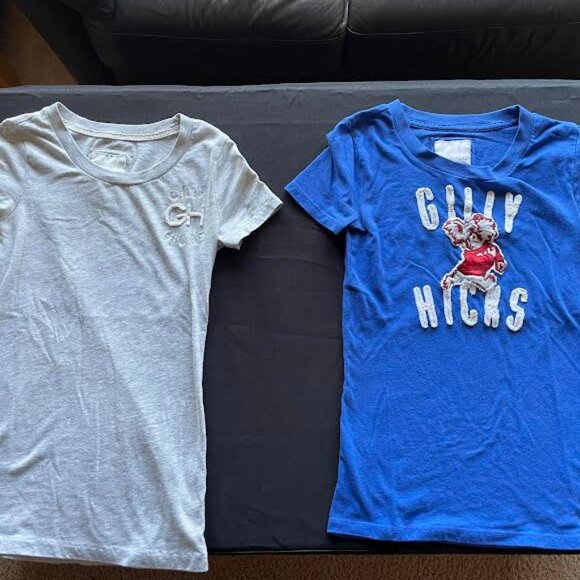 2 Gilly Hicks T-Shirts One Blue XS , one Gray S - Picture 1 of 5